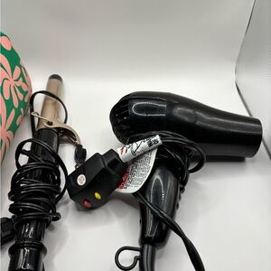 Hair Blow Dryer And Curler Set